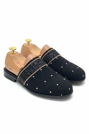 Men’s Quilted Suede Mules
