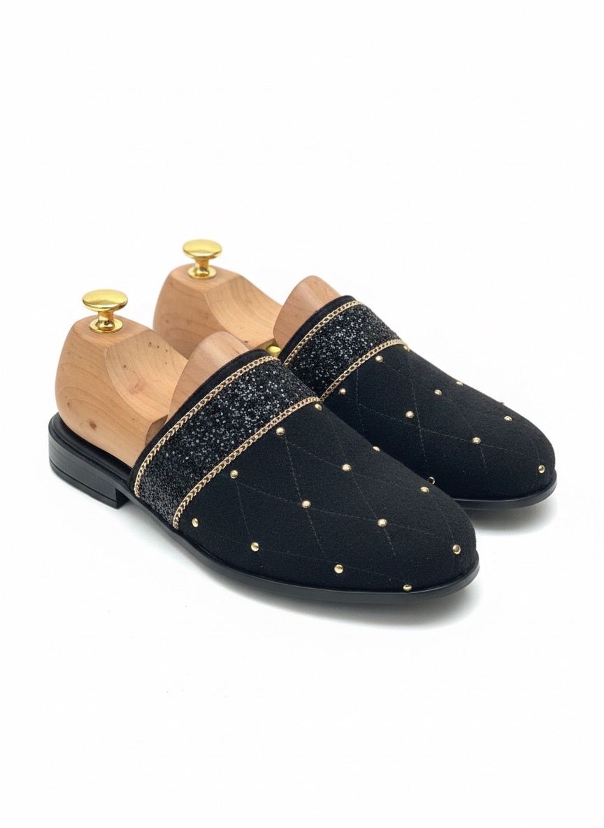 Men’s Quilted Suede Mules