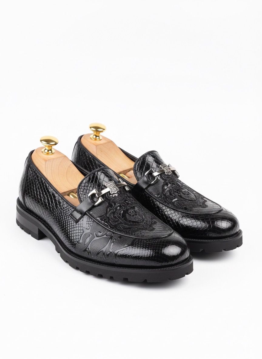 Snakeskin Loafers