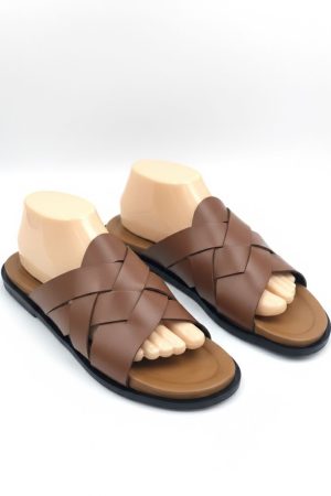 Royal Intertwined Leather Slide