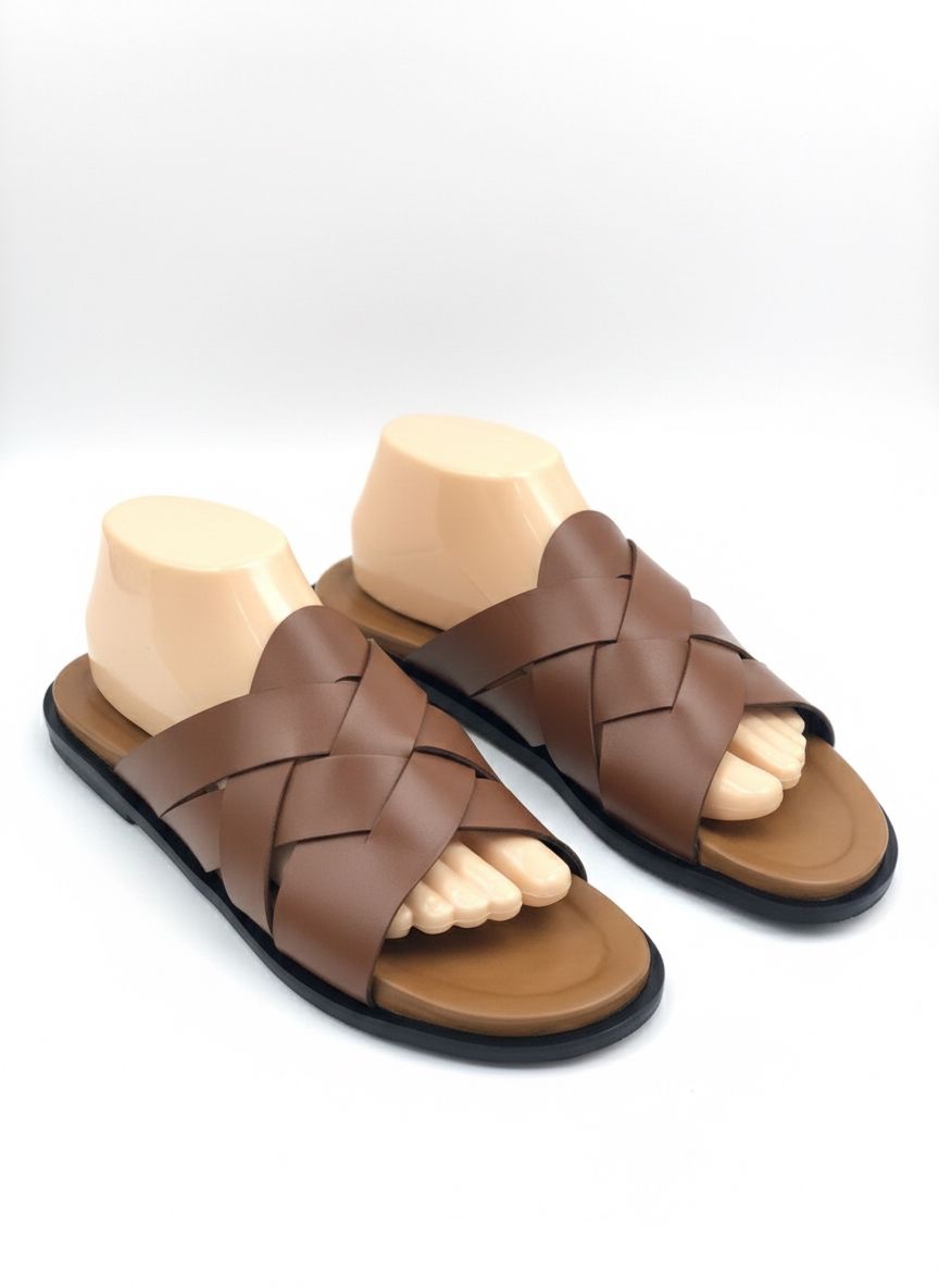 Royal Intertwined Leather Slide