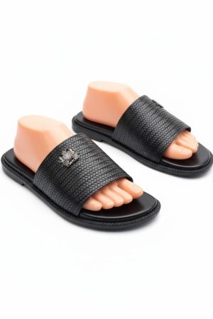 Tom Ford Brighton Woven Leather Slide