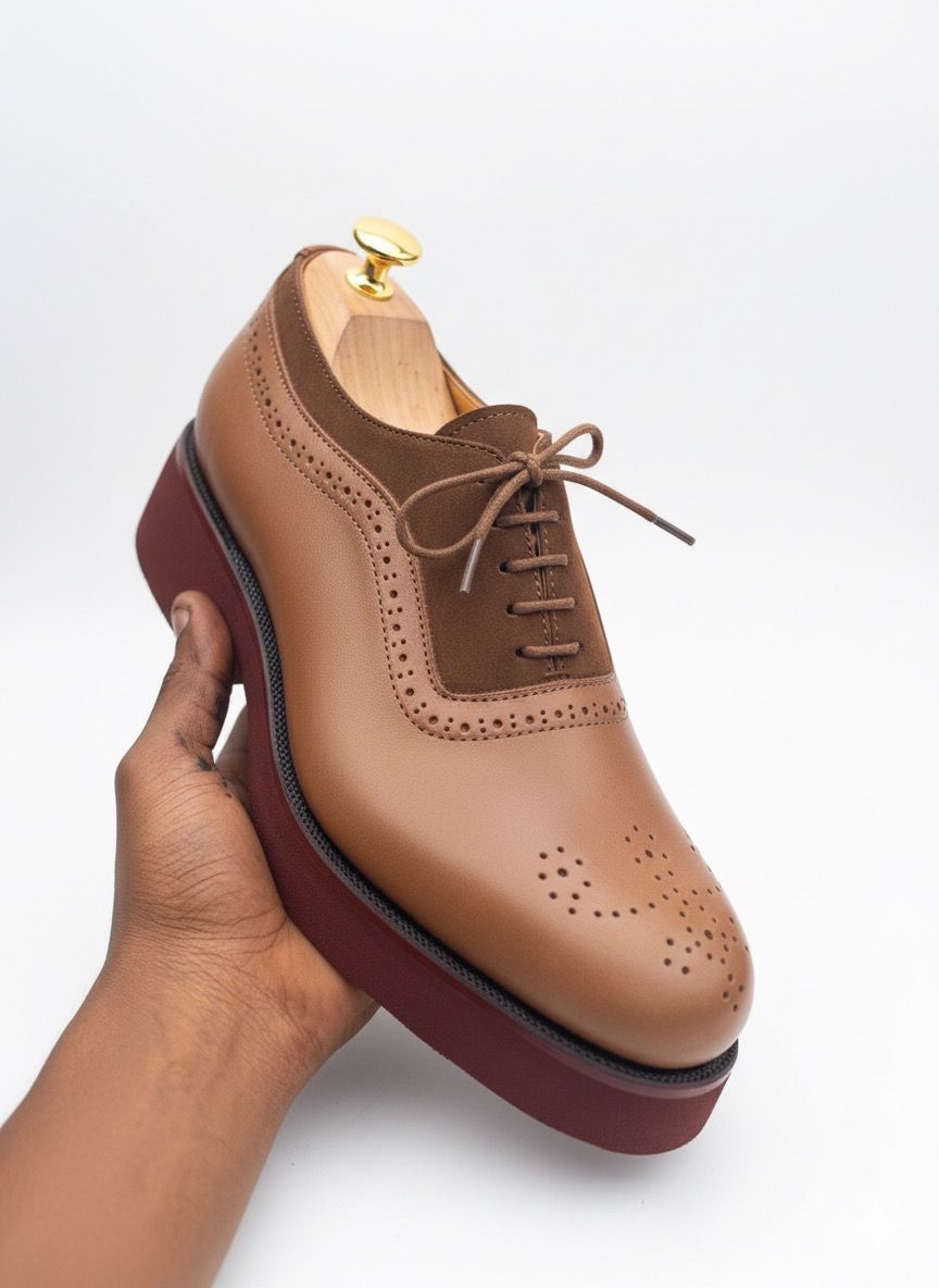 Mixed-Media Platform Brogues