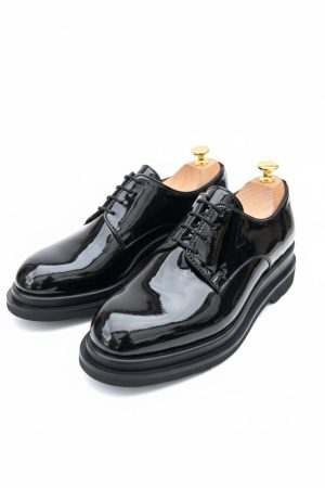 Premium Patent Leather Chunky Derbys