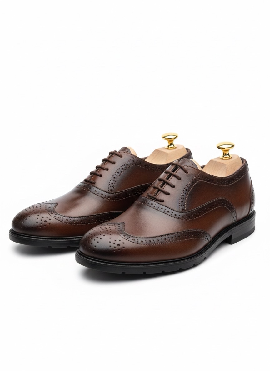 Hand-Burnished Wingtip Oxfords