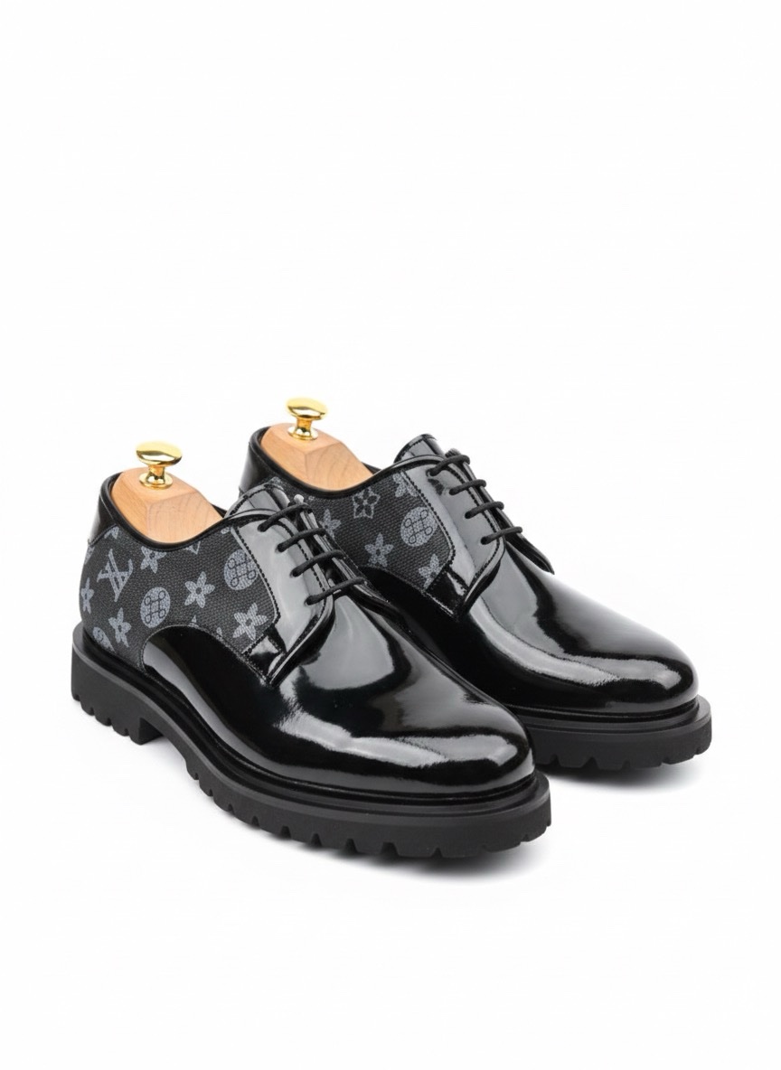 The Onyx Monogram Lug-Sole Derby