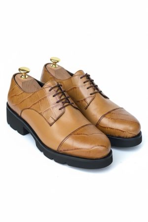 Croc-Embossed Derby